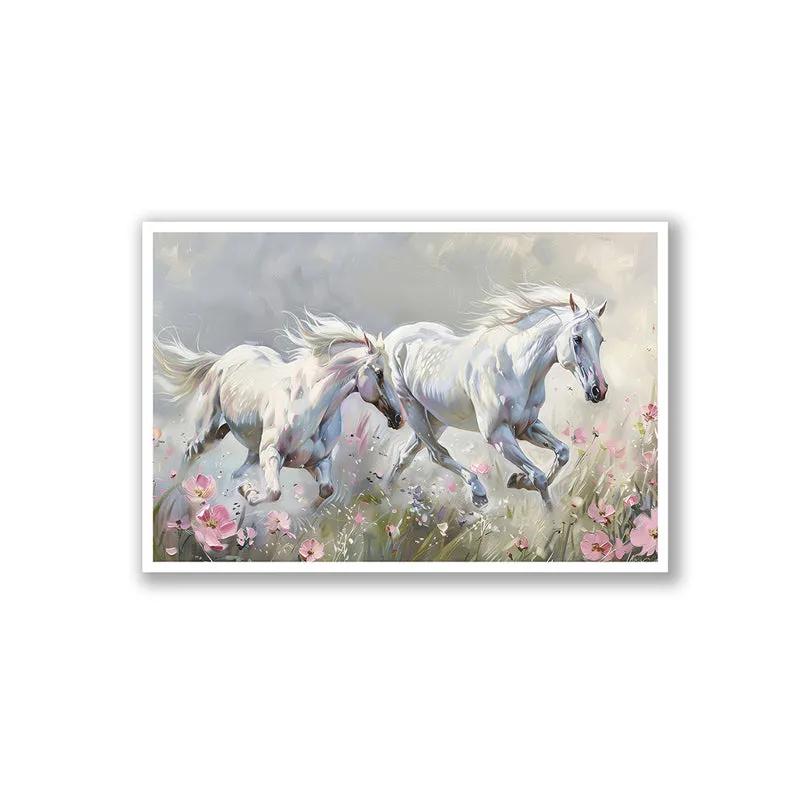 Equine Pair Wall Art with White Frame media 3