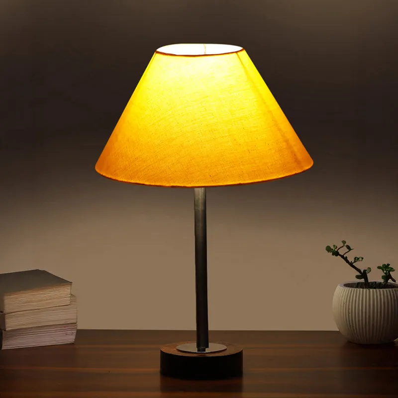 Cotin II Rodin Wooden Table Lamp - Yellow,Silver,Brown media 1