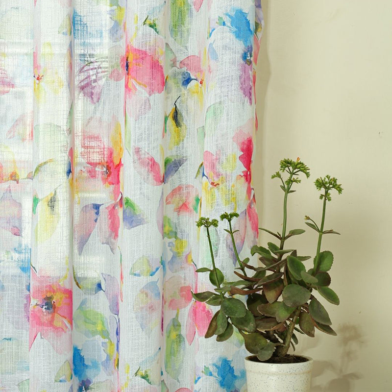 Serline Linen Texture Sheer Curtain - Set Of Two media 6