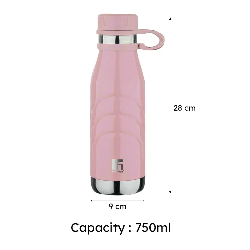 Bergner Walking Aqua Flex Thermosteel Hot And Cold Flask (Pink) - 750 mL media 6