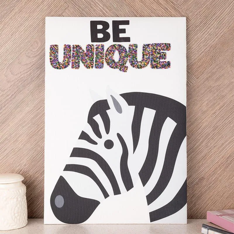 Be Unique Zebra MDF & Fabric Wall Accent media 1
