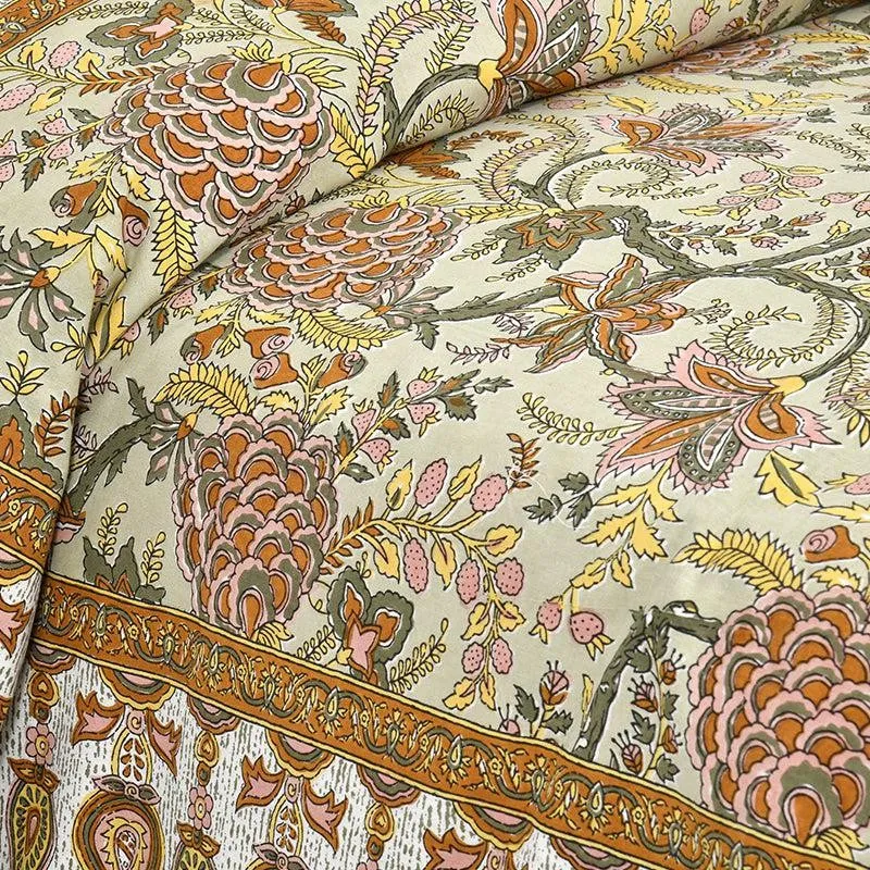 Dupiyaa Printed Cotton Bedsheet (Yellow) - 160 TC media 4
