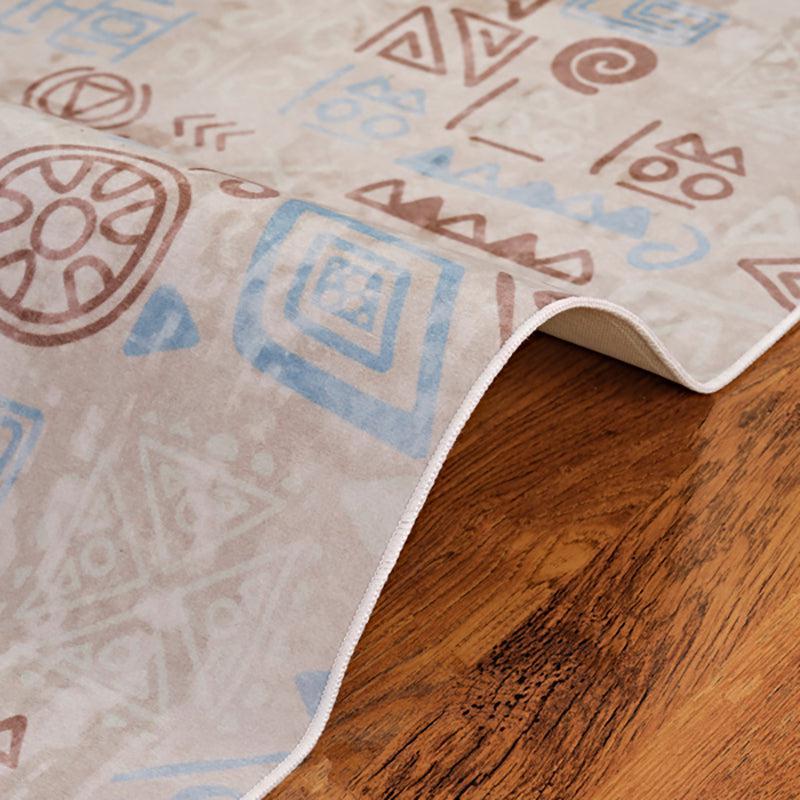 Silmarillion Abstract Polyester Anti-Skid Carpet - Beige media 6