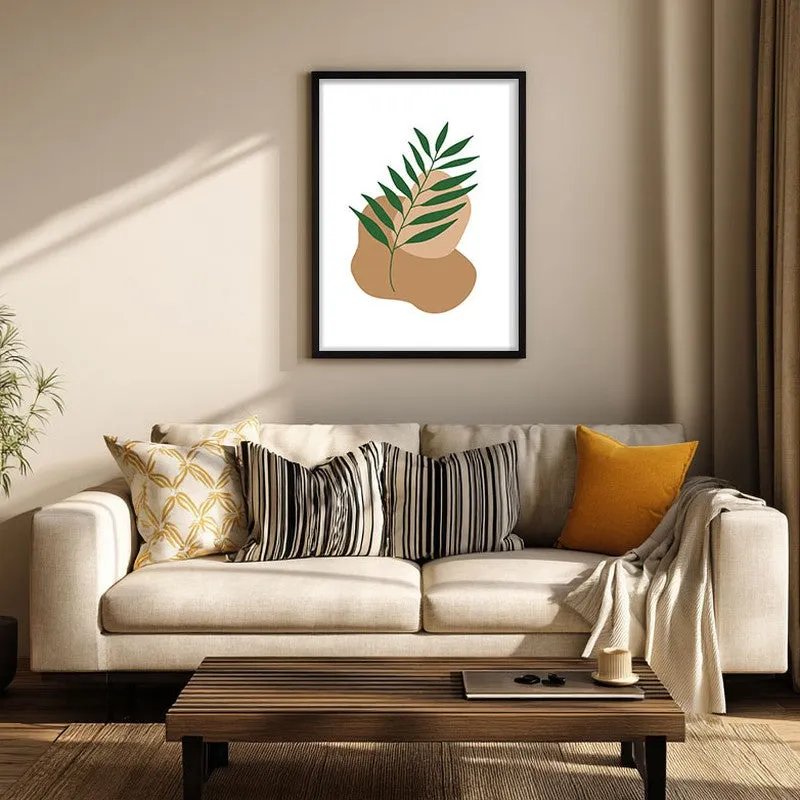 Clay Verve Canvas Wall Painting With Black Frame media 1