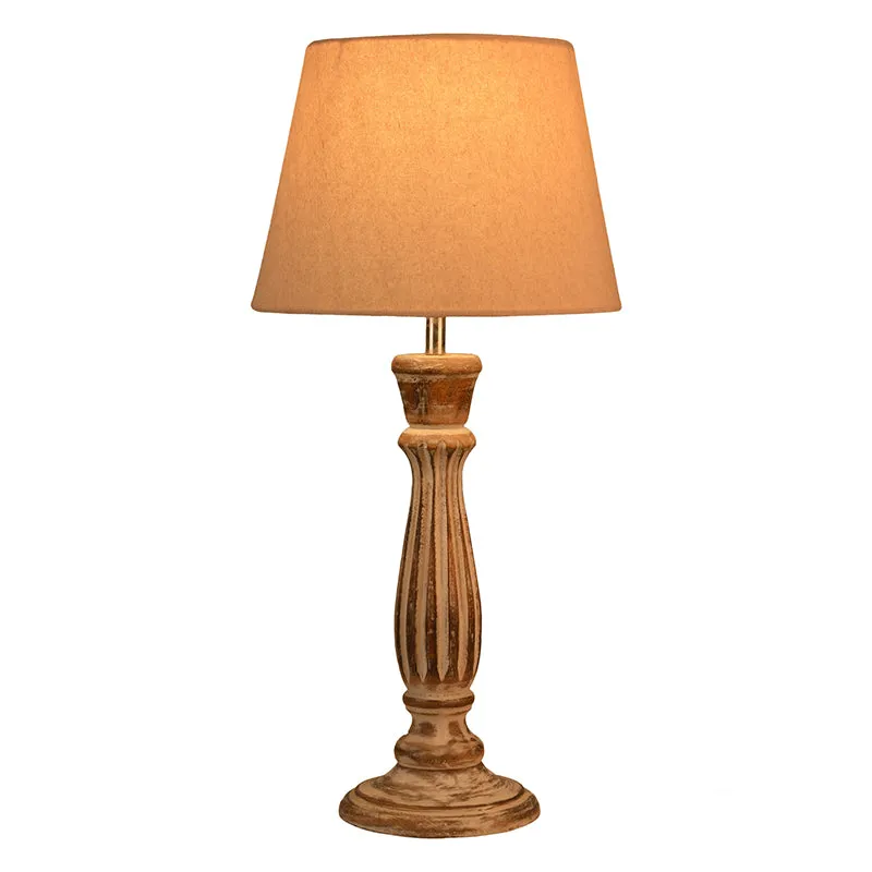 Whittle Cone Cotton Table Lamp - Beige media 3