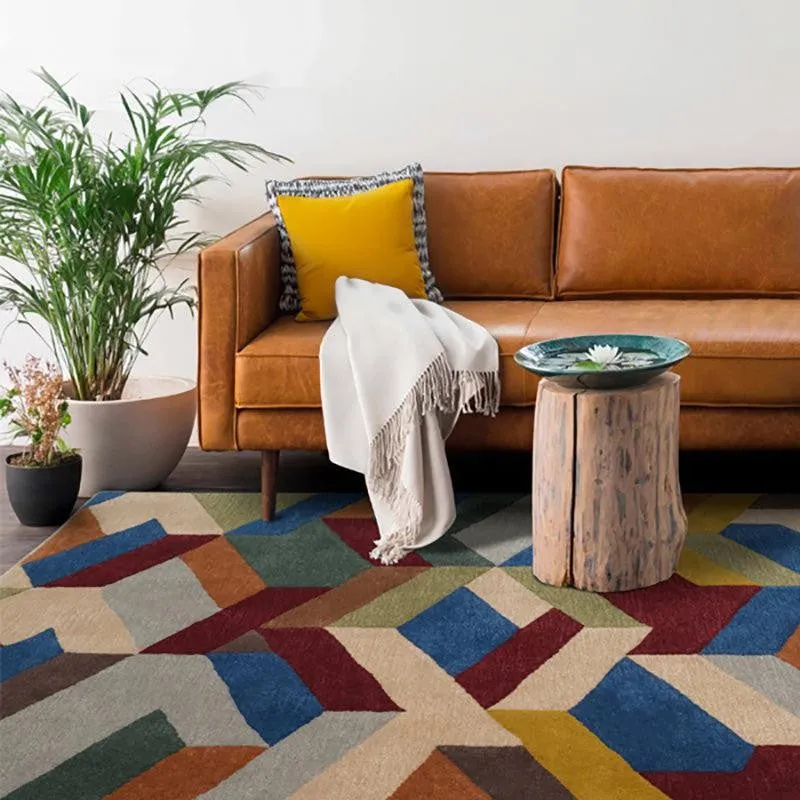 Elpenor Hand Tufted Geometric Wool & Nylon Carpet - Multicolor media 8