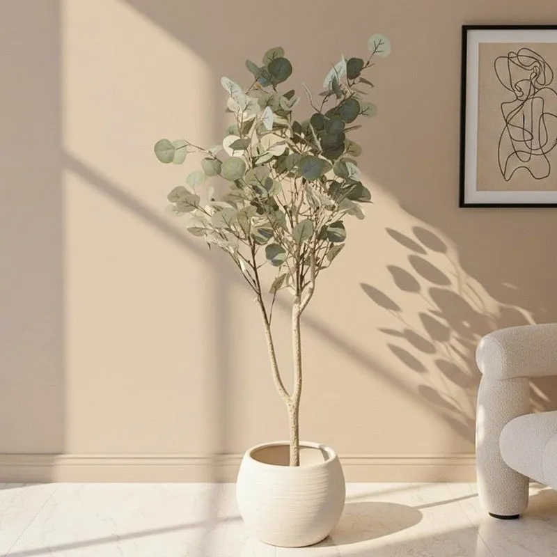 Artificial Eucalyptus Tree With Black Plastic Pot media 1
