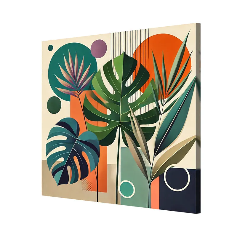 Geometric Botanical Art Wall Painting media 5
