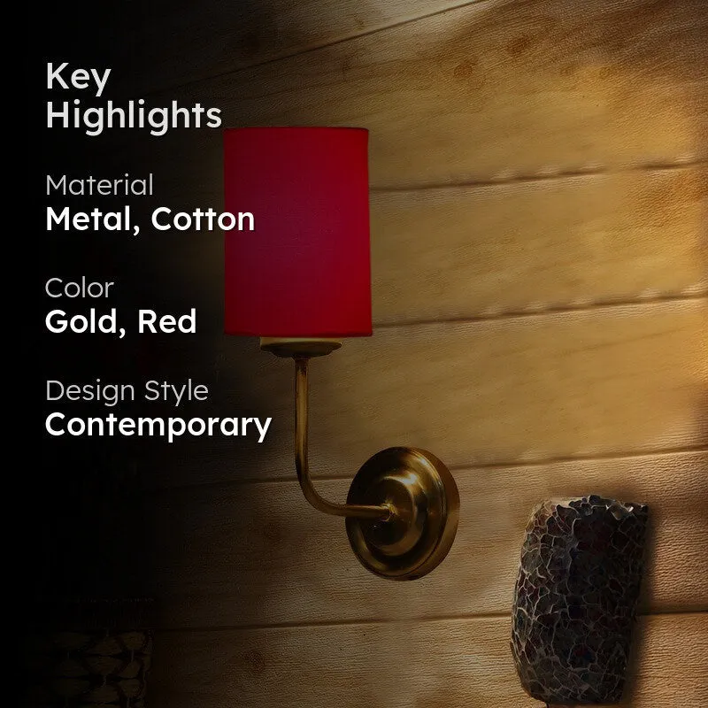 Lumoire Metal Wall Lamp - Gold,Red media 2