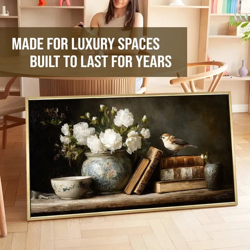 Gentle Poetic Canvas Wall Painting With Frame media 5