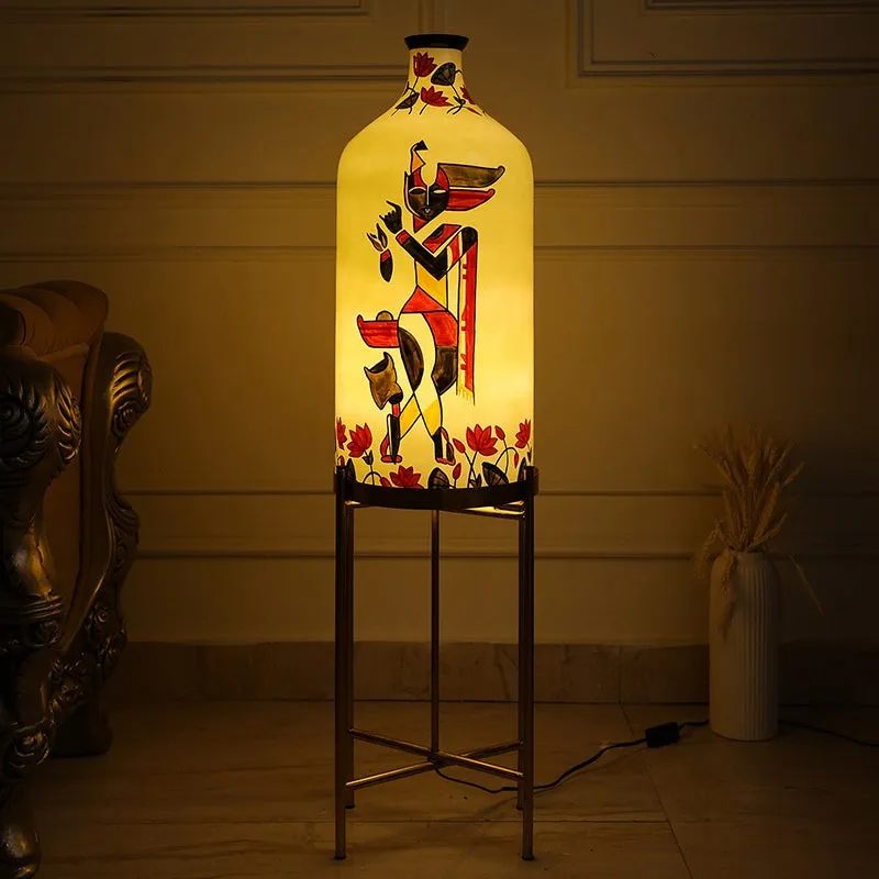 Nimbus Beam Hand Painted Metal & Glass Floor Lamp media 1