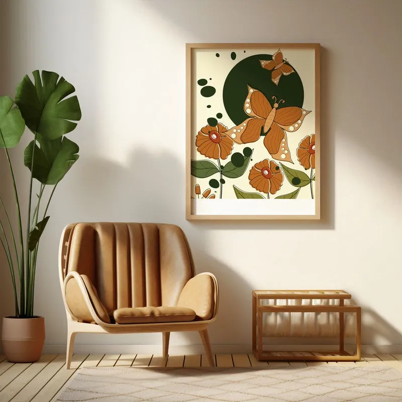 Verdant Visions Archival Canvas Wall Art - Natural Brown Frame media 1
