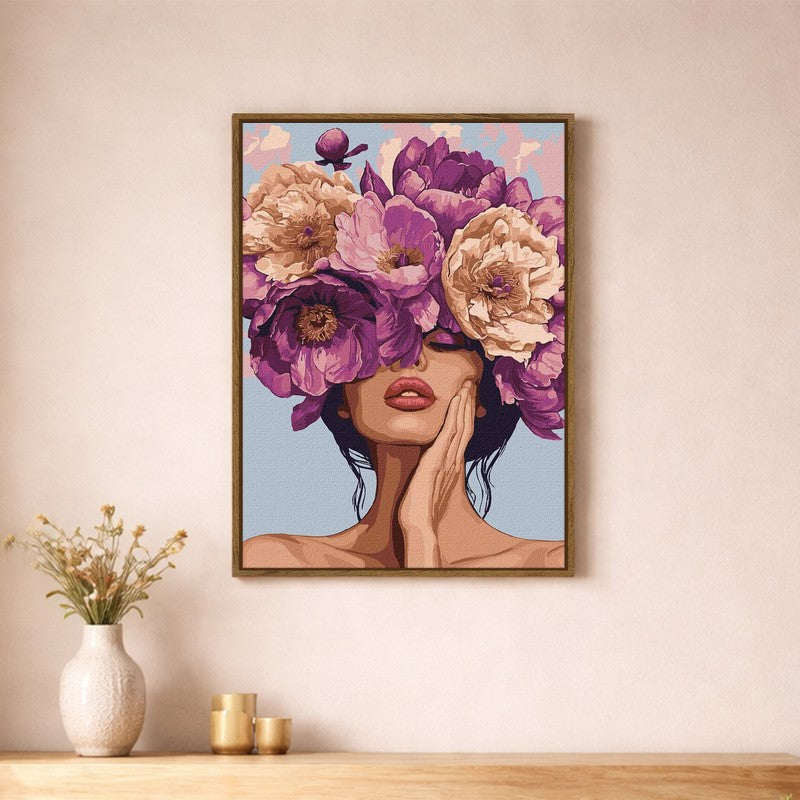 Petal Mirage Canvas Wall Art With Frame
