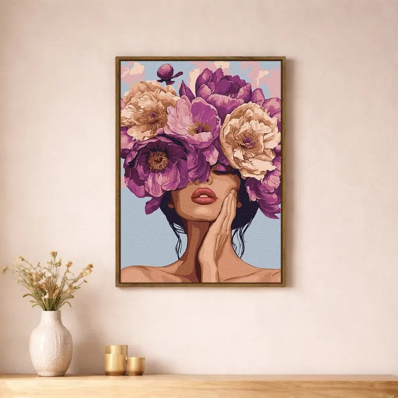 Petal Mirage Canvas Wall Art With Frame media 1