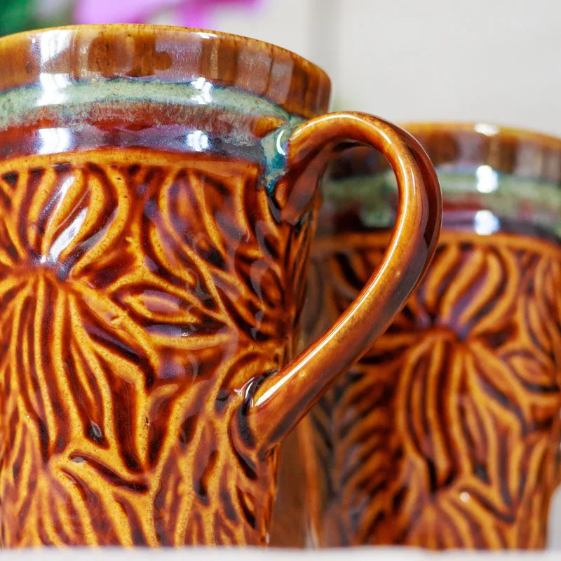 Ceramuse Ceramic Coffee Mug (300 mL Each/Brown) - Set of Six media 7