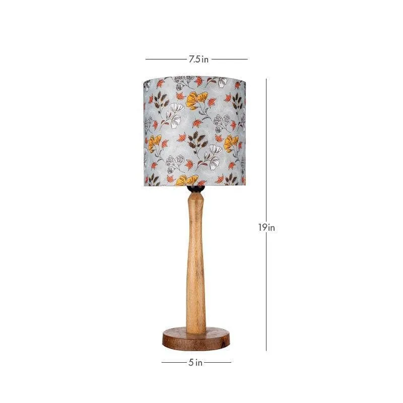 Gardenia Aura Classy Wooden Stand Fabric Table Lamp - Multicolor media 5