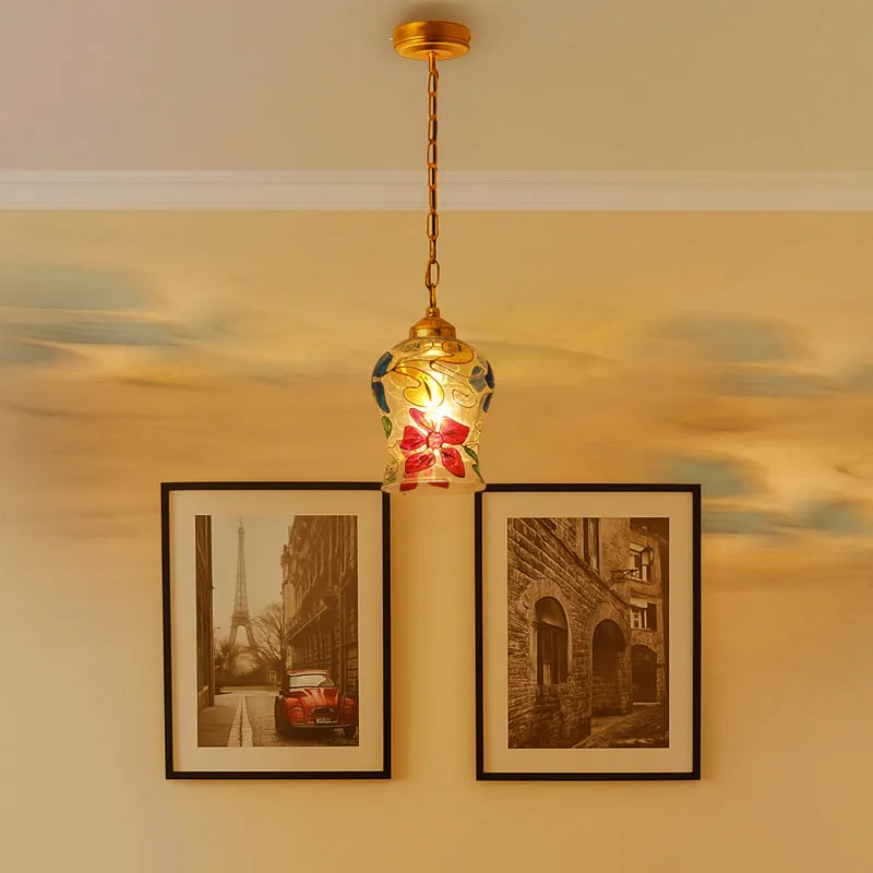 Mosaic Garden Glass Ceiling Lamp media 1