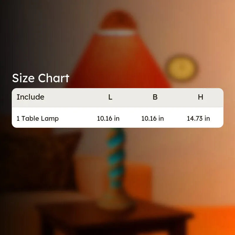 Elara Velin Wooden Table Lamp - Orange media 9
