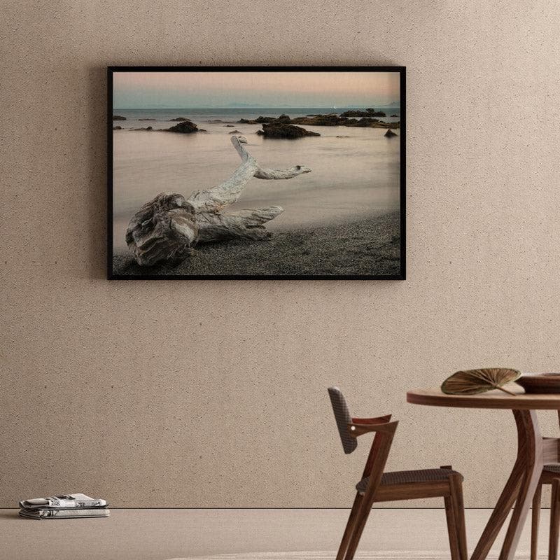 Treefish Carcass Canvas Wall Painting - Black Frame