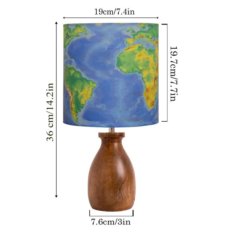 GlowCraft Modern Desk Wooden Table Lamp - Multicolor media 7