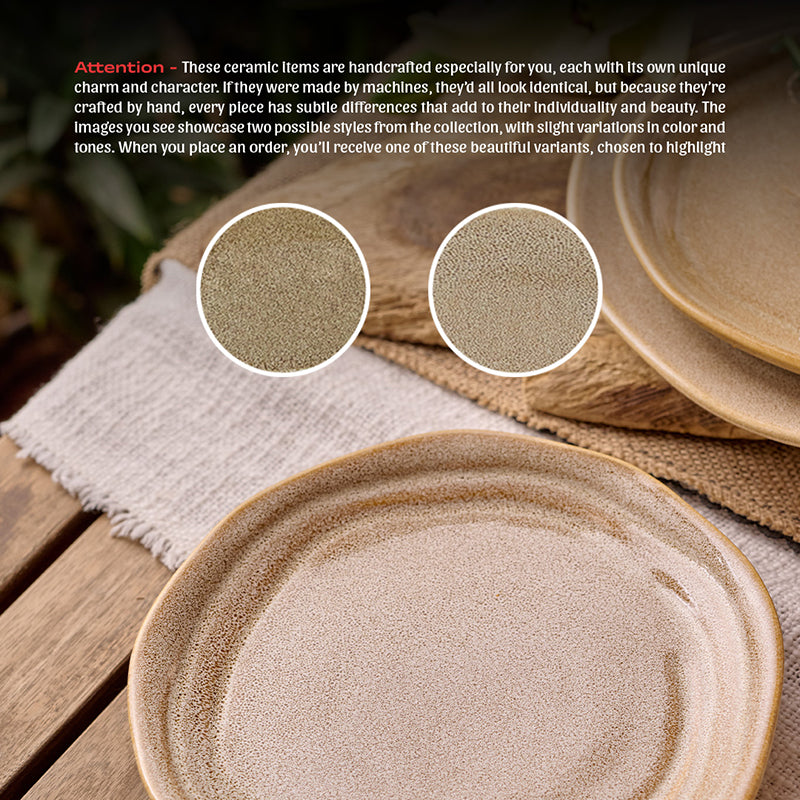Cüraa  By YFL Home Rustic Facet & Flow Quarter Plate media 3