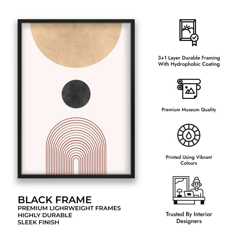 Abstract Equilibrium Canvas Wall Painting With Black Frame media 9