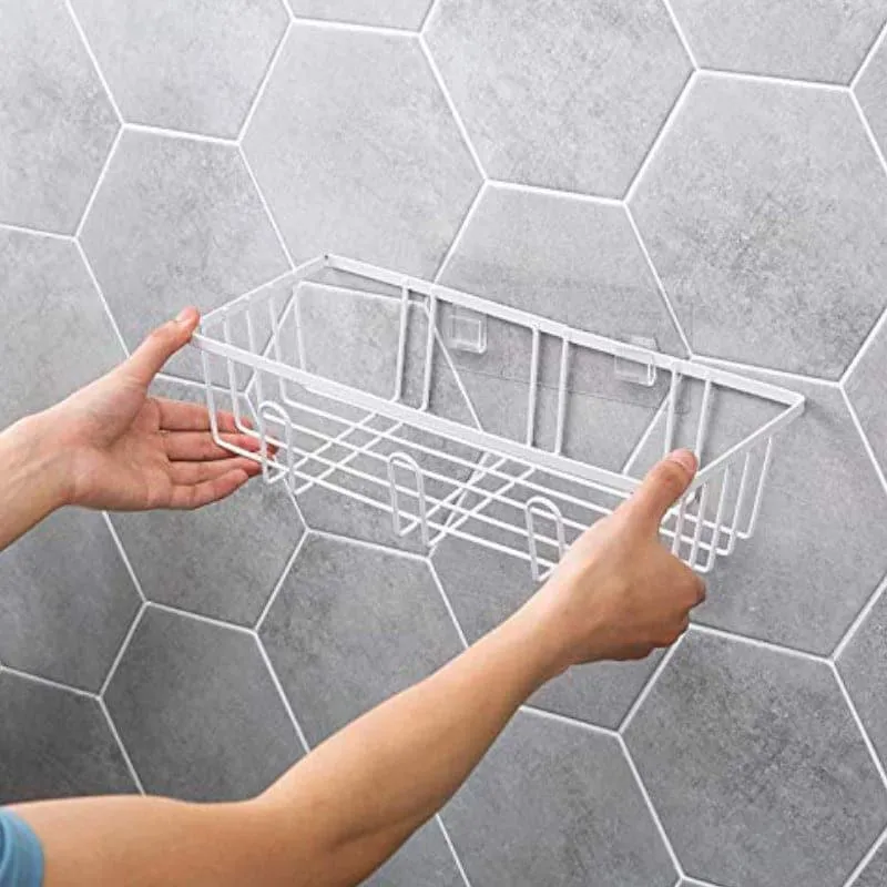 Ivora Stick-on Storage Wall Shelf - White media 4