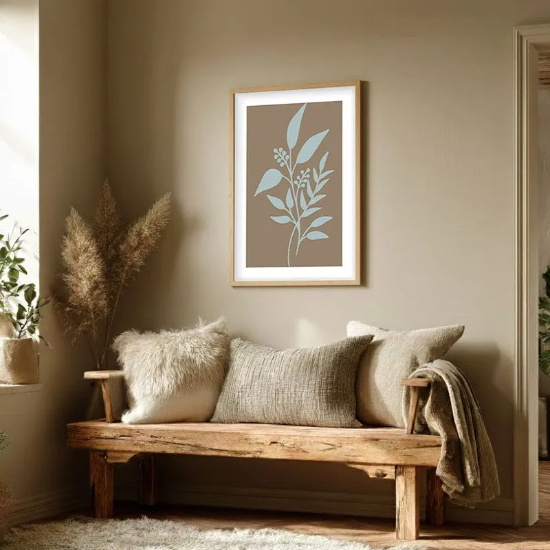 Arctic Sage Canvas Wall Painting With Brown Frame media 3