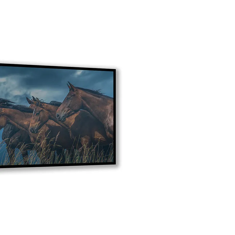 Grazing Horses Wall Art with Black Frame media 6