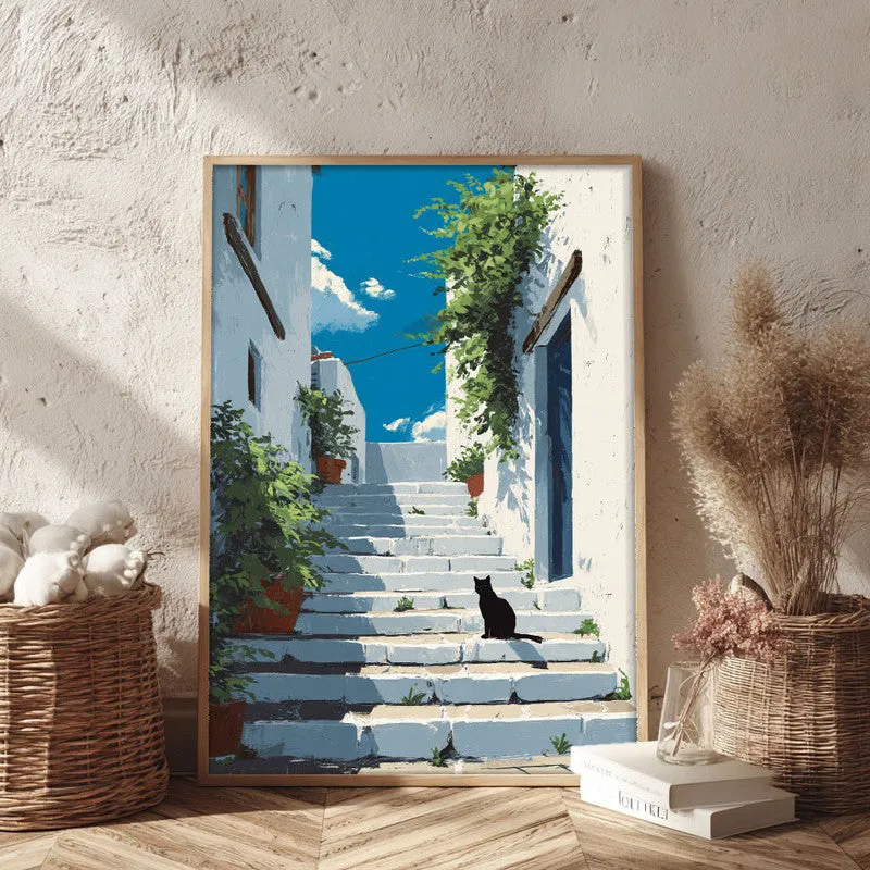 Secret Passage Canvas Wall Painting - Brown Frame media 3