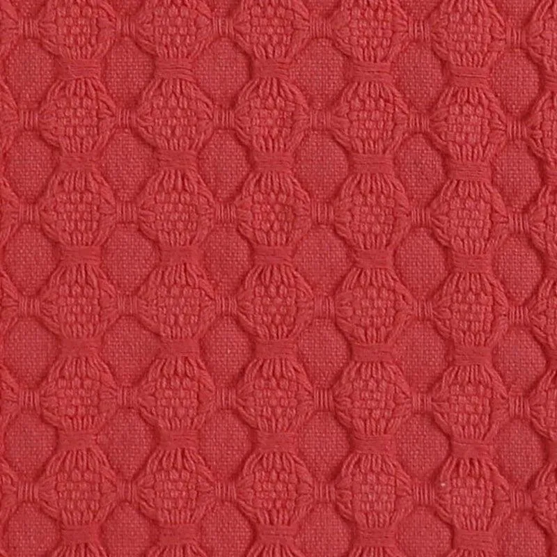 Tender Loom Knitted Cotton Throw - Red media 4