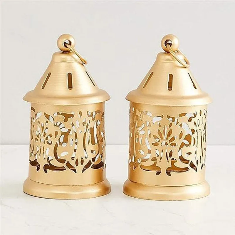 Mandir Lantern Iron Tealight Candle Holder - Set Of Two media 4