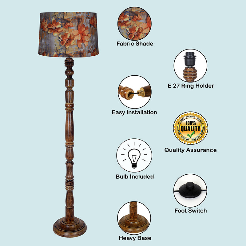 Fleurina Curve Wooden Floor Lamp media 5
