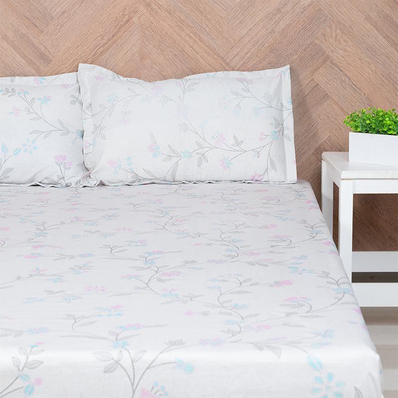 Aaavar Printed Reversible Cotton Bedsheet (Beige,White) - 170 TC media 3