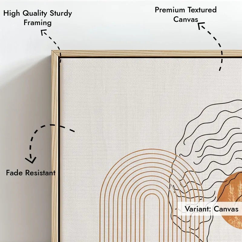 Modern Muse Canvas Wall Painting With Brown Frame media 7