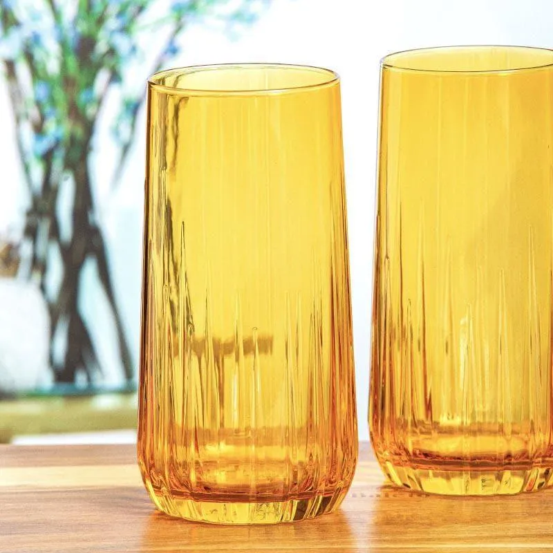 Pasabahce Aspen Glass Tumbler (Orange) (360 ml ) - Set Of Six media 3