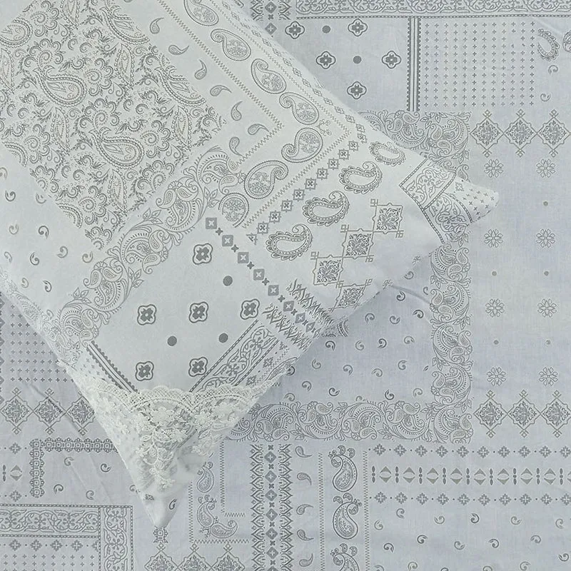 Mathieu Cotton Bedding Set (Grey/210 TC) - Five Piece Set media 6