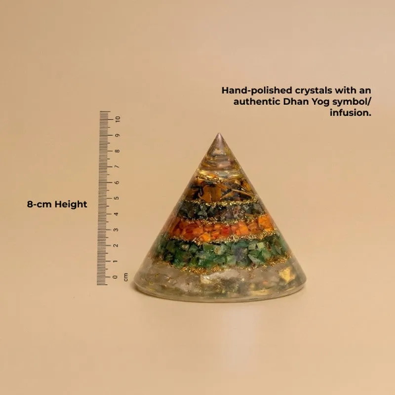 Conical Yoga Glass Pyramid Showpiece media 8