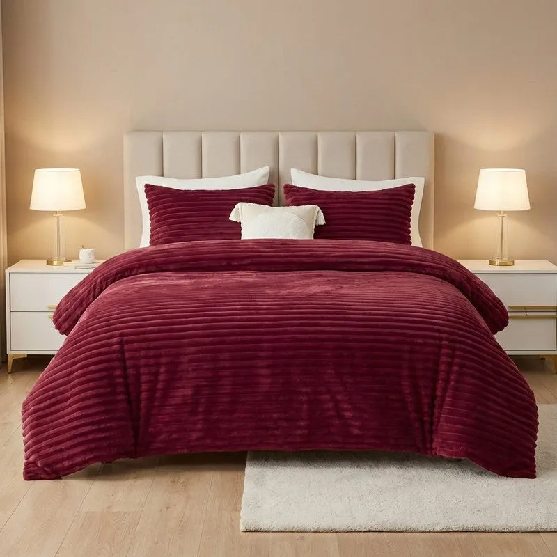 PureDrape Comfort (Maroon) Bedding Set - Four Piece Set media 1