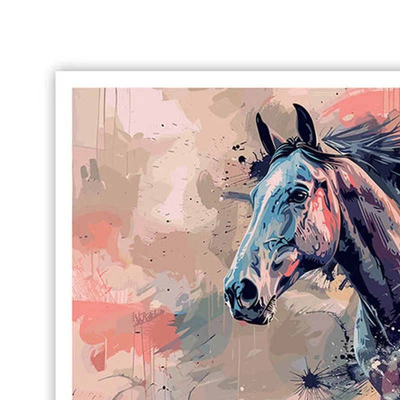 Colorful Mane Wall Art with White Frame media 1