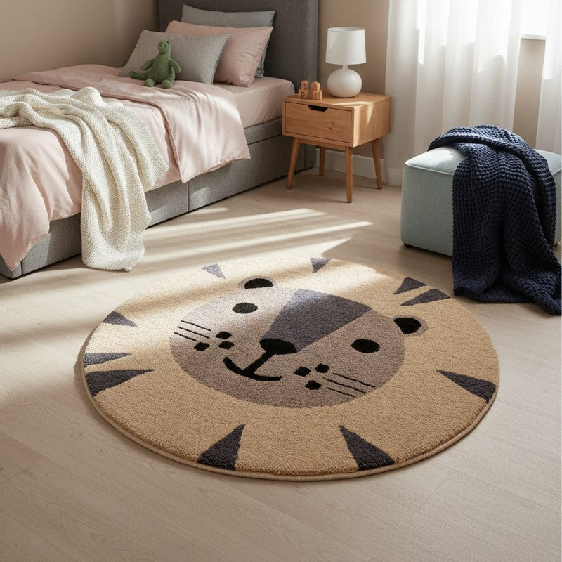 Pride King Wool Carpet - Grey,Beige - 3 x 3 ft