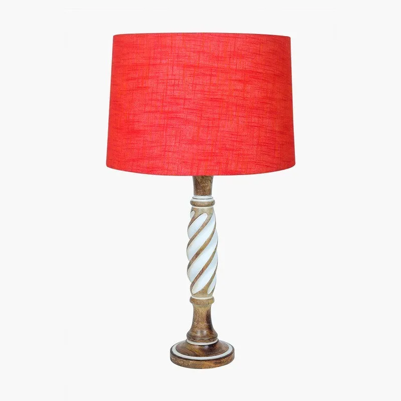 HaloLume Adaptive Wooden Table Lamp - Red,Brown media 3