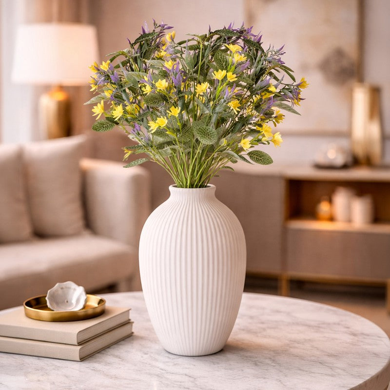 Bloomaire Artificial Flower(Yellow) - Set Of Two