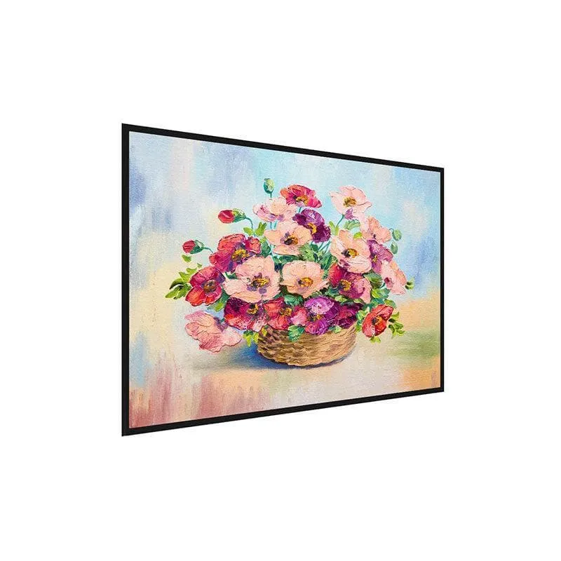 Bouquet of Poppies Canvas Wall Painting - Black Frame media 3