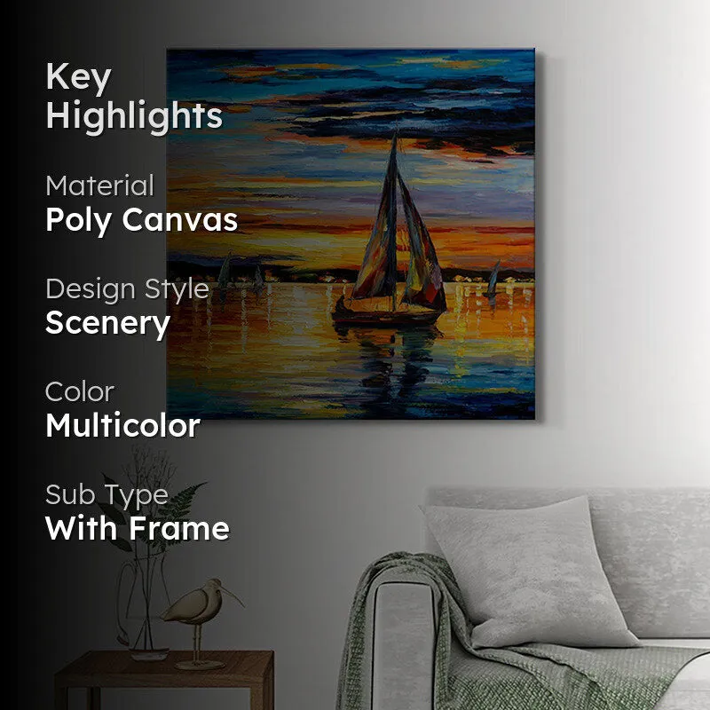 Twilight Boat Trip Wall Painting media 2