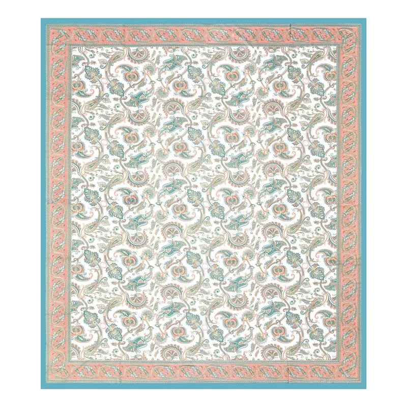 Bloom Cotton Bedsheet (White,Blue) - 180 GSM media 5
