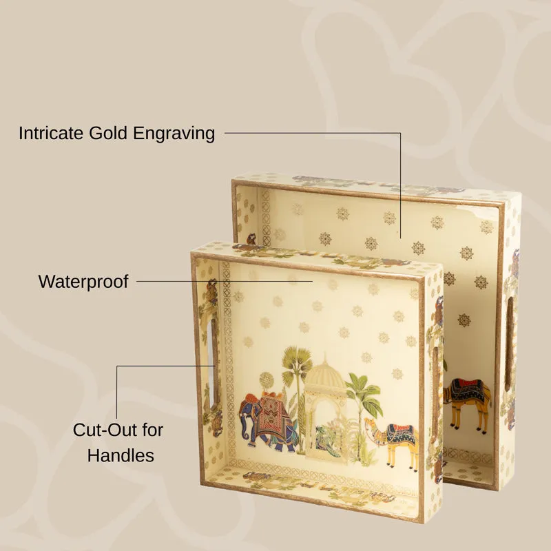 Royal Parade Square Serving Tray - Set Of Two media 5