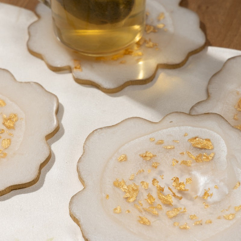 Celeste Crystal Coaster (Wjhite) - Set Of Four media 3