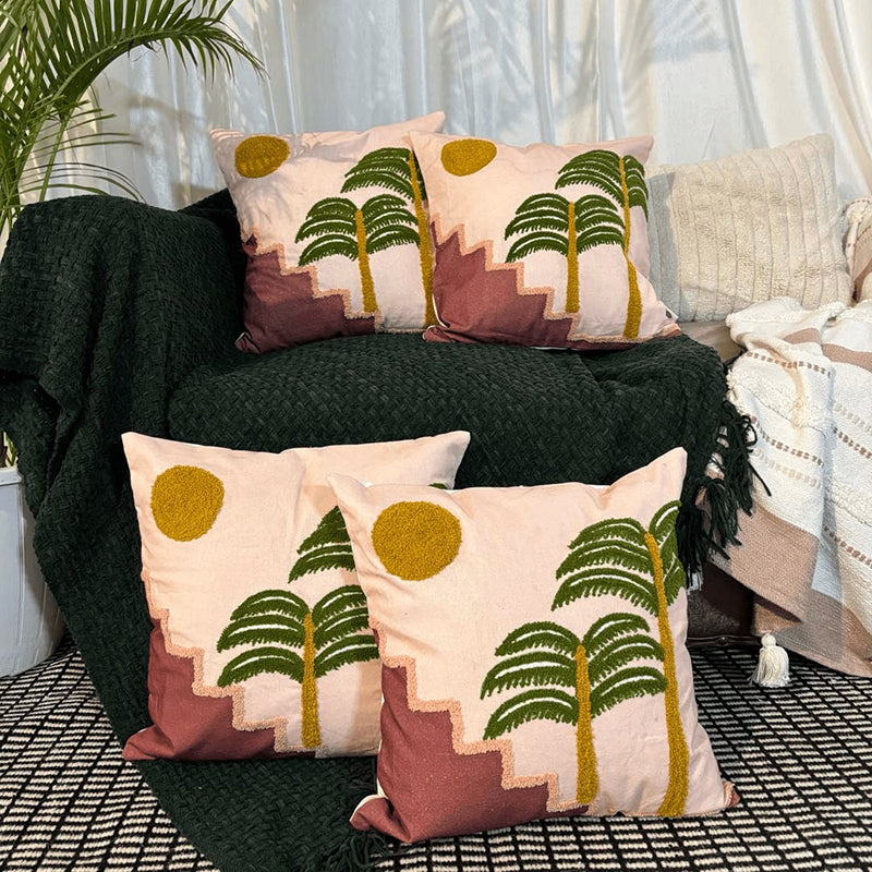 Tropikal Palms Cushion Cover - Set Of Four