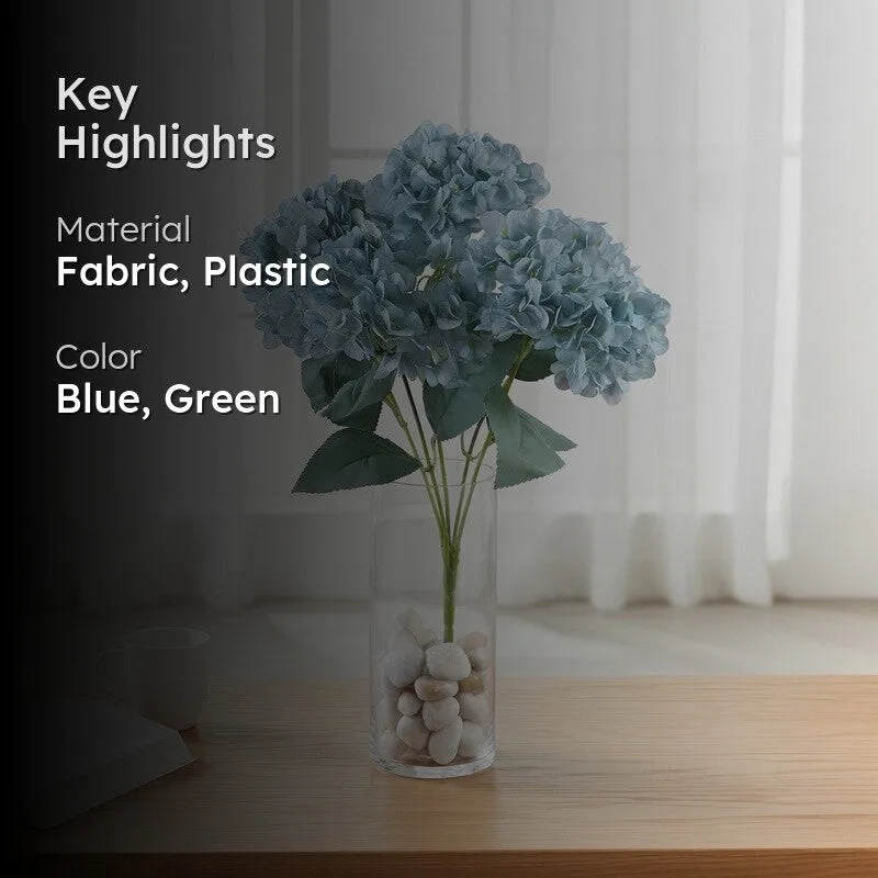 Blushira Hydrangea Artificial Flower - Blue media 2